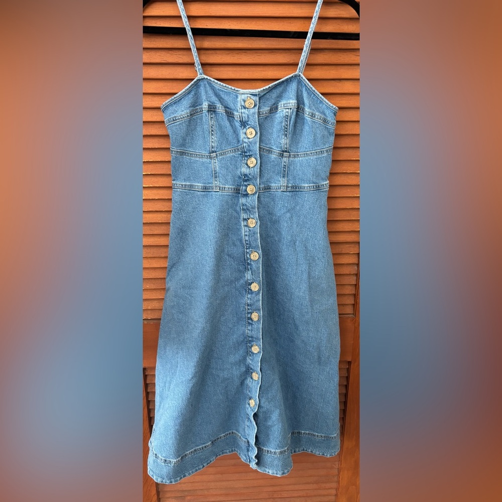 Blue Denim Button-Down Dress